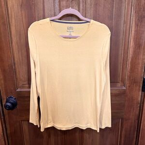 Women's Croft &‎ Barrow Pale Yellow T-Shirt XL